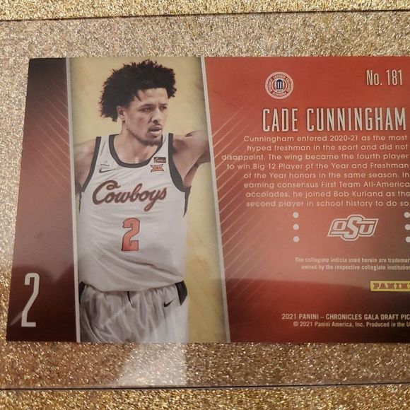 2021 Cade Cunningham #181 GALA Rookies - Picture 4 of 4